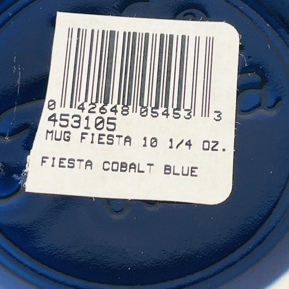 Fiesta Cobalt Mug 10 oz Blue Ring Handle Cup Homer Laughlin HLC Fiestaware - Picture 7 of 9